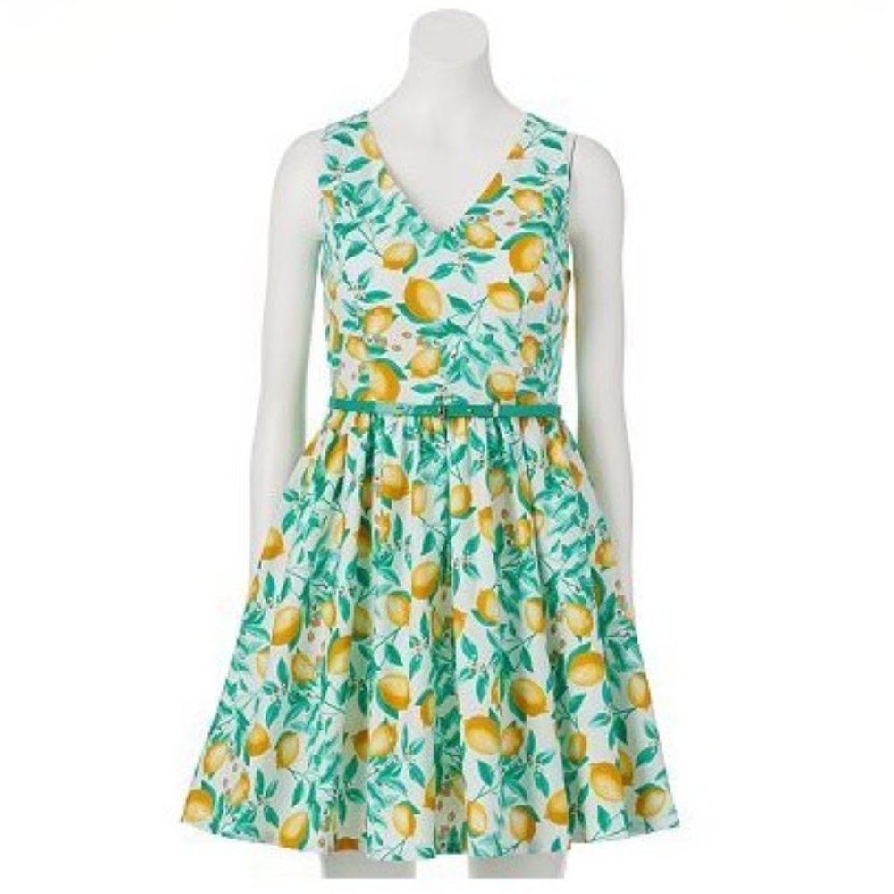 Elle Lemon Dress with criss-cross back - NEW